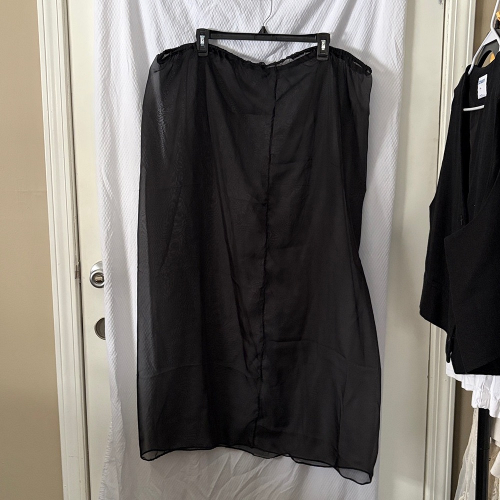 NWOT Whimsigoth Black Chiffon Sheer/See through Layering Skirt in Size XXL - Picture 4 of 4